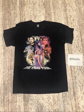 Taylor Swift Black The Eras Tour Fan Made Graphic Tee